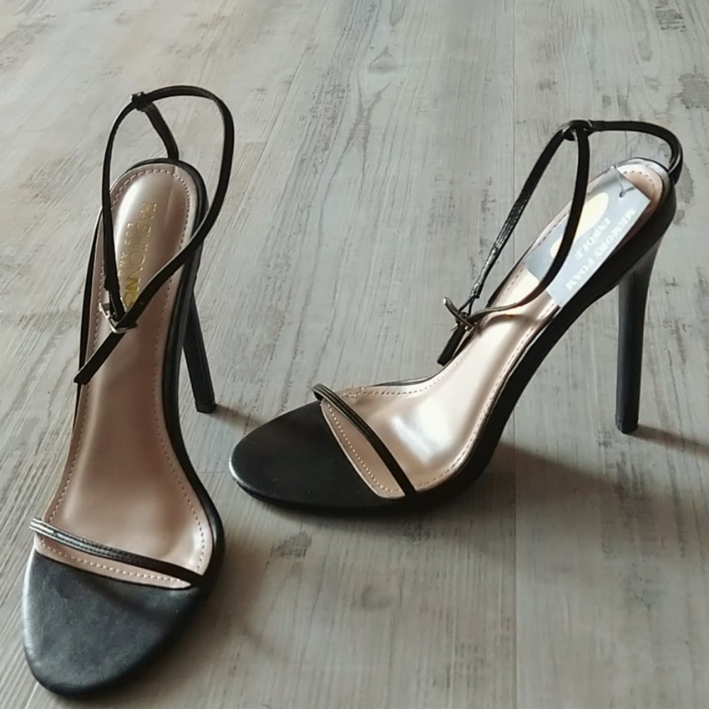 Fashion Nova cardi B Black high heels